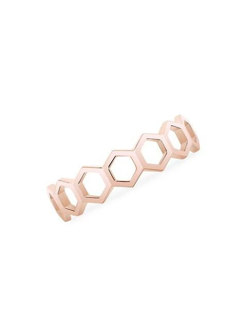 商品Birks|Bee Chic 18K Rose Gold Hexagon-Link Stack Ring,价格¥7089,第1张图片