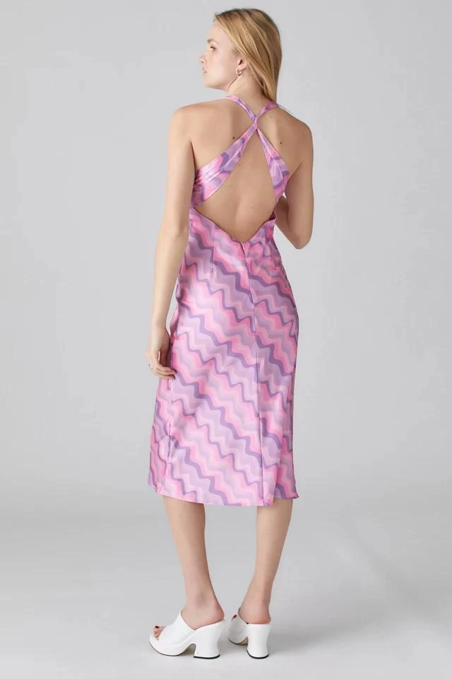 商品Another Girl|Another Girl Satin Printed Midi Dress,价格¥377,第2张图片详细描述
