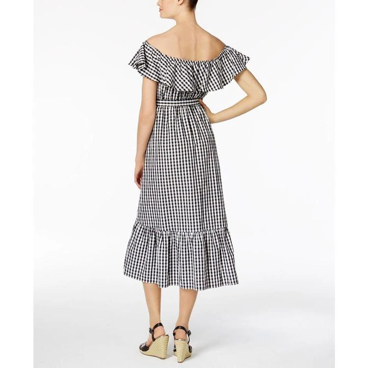 商品Olivia & Grace|Cotton Off-The-Shoulder Midi Dress, Created for Macy's,价格¥247,第3张图片详细描述