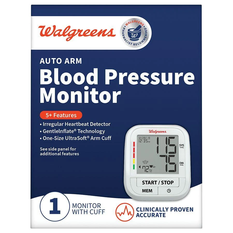 商品Walgreens|Auto Arm Blood Pressure Monitor,价格¥418,第1张图片