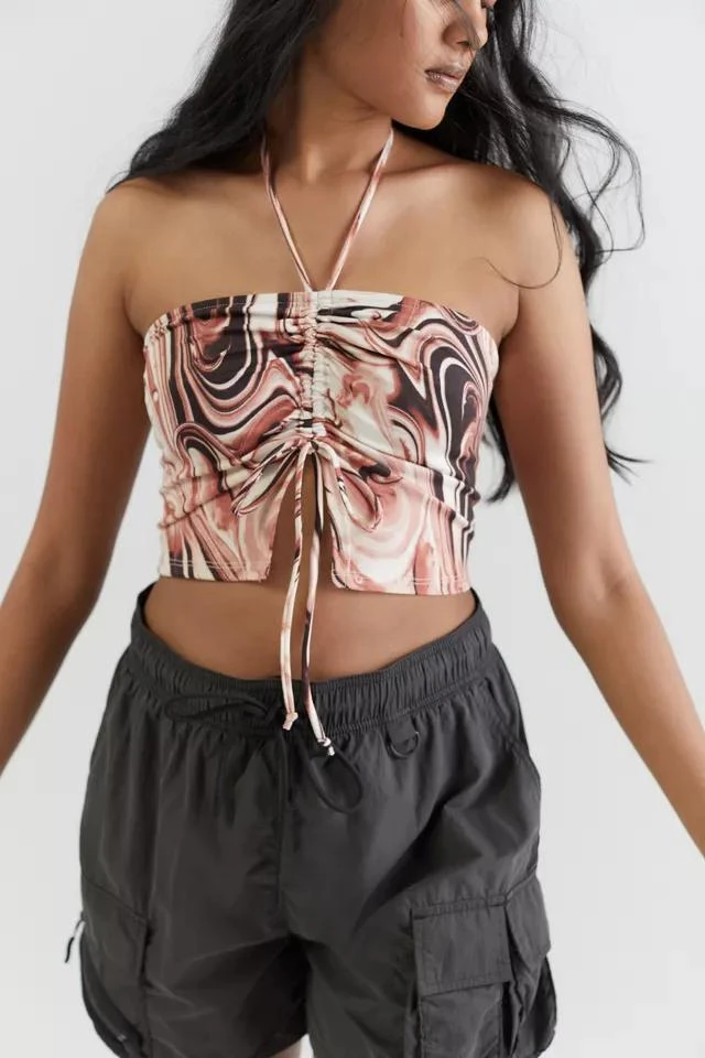 商品Urban Renewal|Urban Renewal Remnants Swirl Print Halter Top,价格¥76,第4张图片详细描述