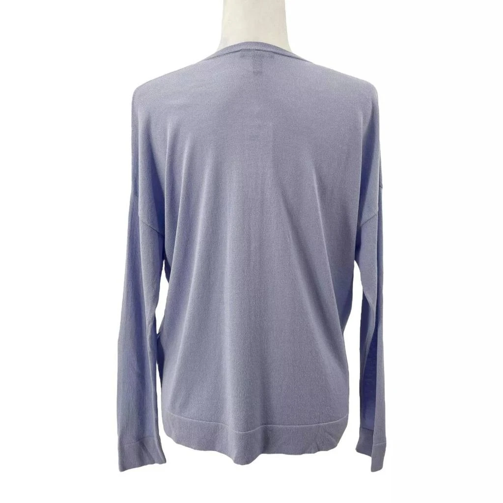商品Eileen Fisher|V Neck Long Sleeve Tencel Sweater In Blue,价格¥973,第2张图片详细描述