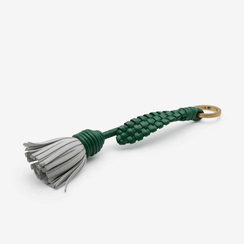 商品Bottega Veneta|Bottega Veneta White And Green Leather Flower Key Chain 639721-V03H0-9133,价格¥1322,第2张图片详细描述