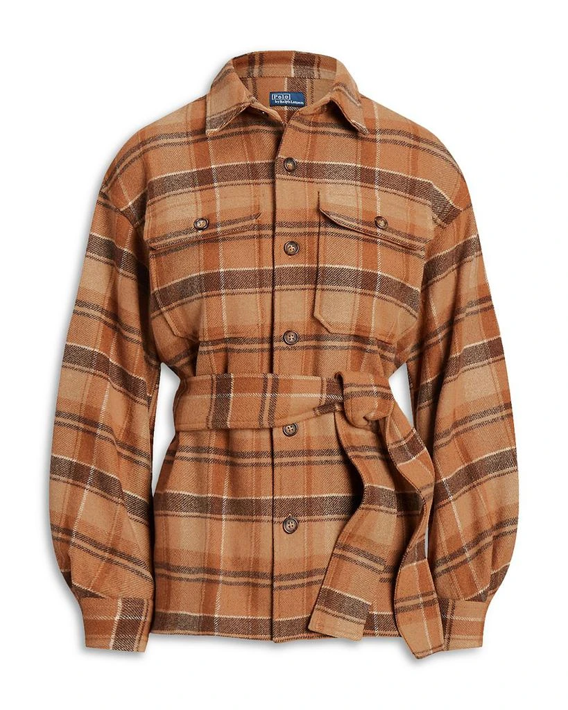 Plaid Belted Shirt Jacket 商品