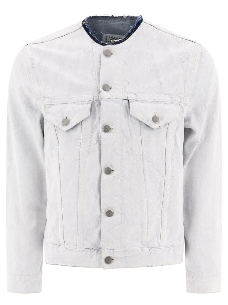 商品MAISON MARGIELA|Giacca In Denim Senza Colletto Jackets Light Blue,价格¥3672,第1张图片