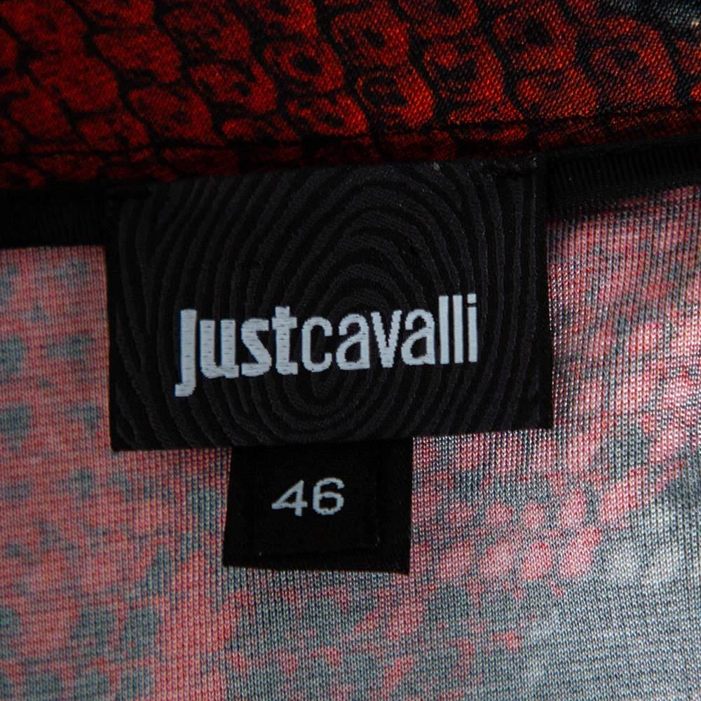 商品[二手商品] Just Cavalli|Just Cavalli Multicolor Snakeskin Print Jersey Maxi Skirt L ,价格¥811,第5张图片详细描述