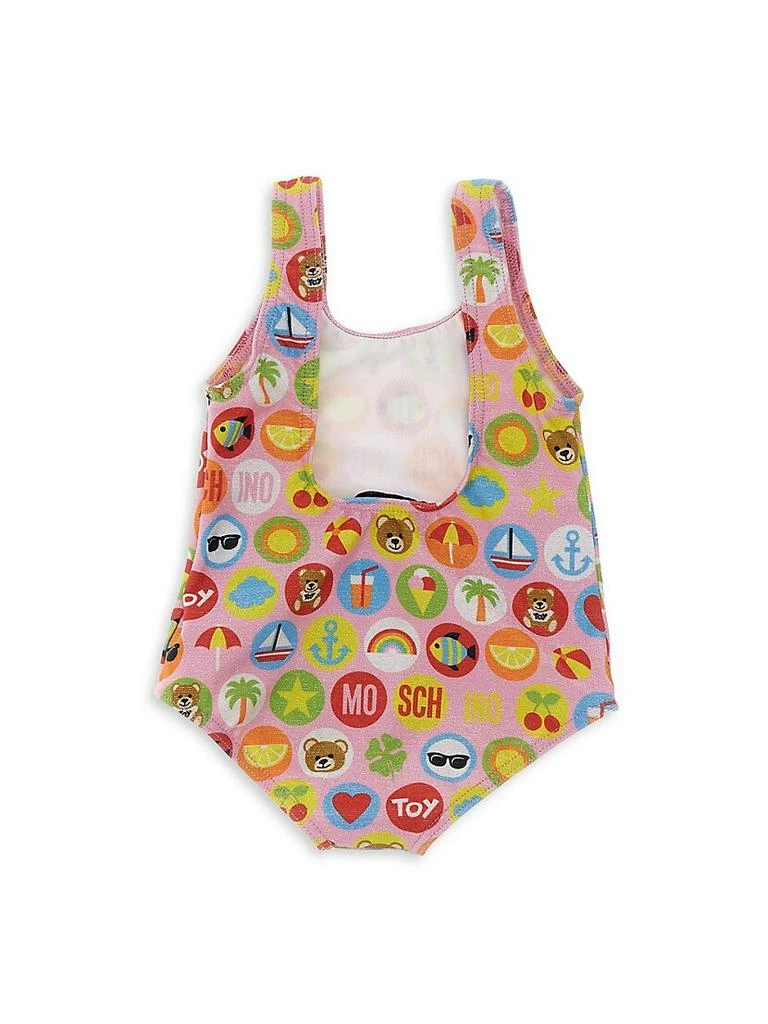 商品Moschino|Baby Girl's &amp; Little Girl's Sparkling Bear Pop Art Print Swimsuit,价格¥374,第2张图片详细描述