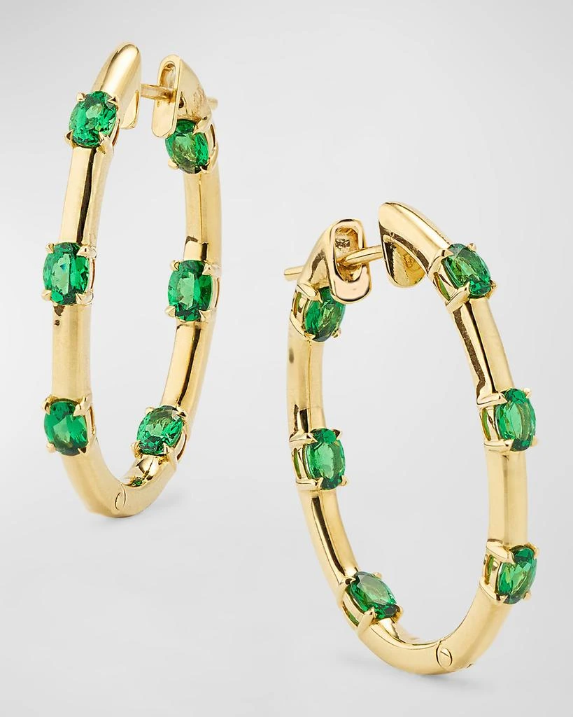 商品Etho Maria|Dolce 18K Yellow Gold Tsavorite Hoop Earrings,价格¥32426,第3张图片详细描述