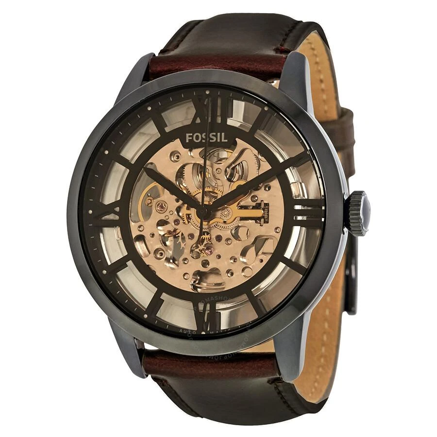 商品Fossil|Townsman Automatic Brown Skeleton Dial Men's Watch ME3098,价格¥961,第1张图片