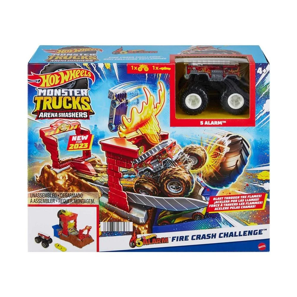 商品Hot Wheels|Monster Trucks Arena Smashers 5 Alarm Fire Crash Challenge Playset,价格¥83,第4张图片详细描述