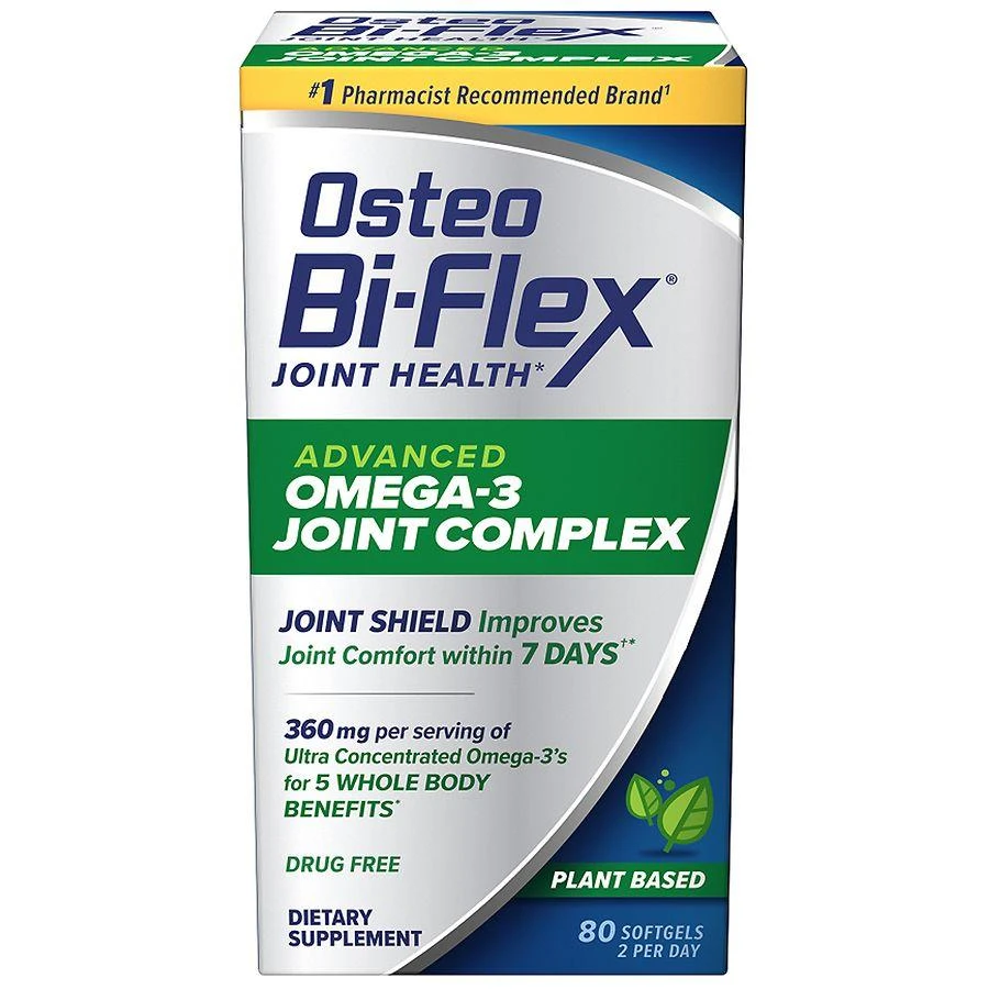 商品Osteo Bi-Flex|Advanced Omega-3 Joint Complex, Plant-Based Algae Oil Softgels,价格¥293,第1张图片
