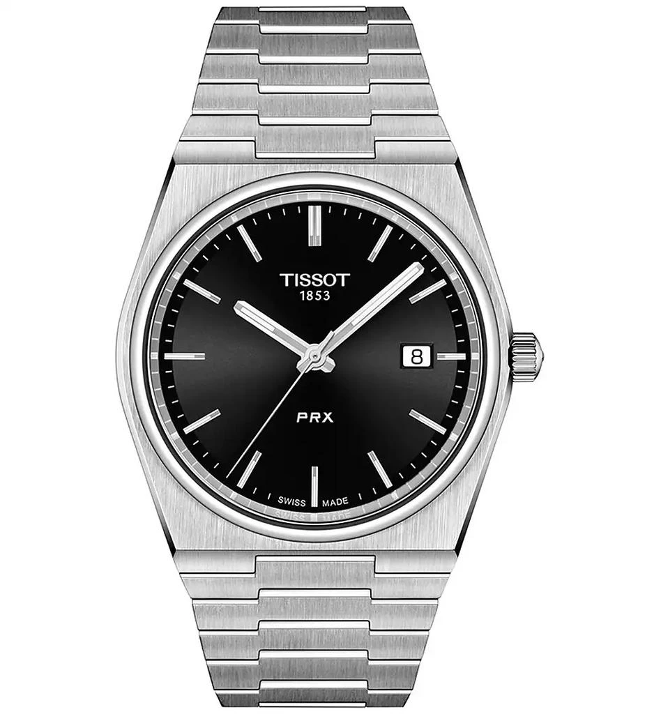 商品Tissot|Men's Swiss PRX Stainless Steel Bracelet Watch 40mm,价格¥2997,第1张图片