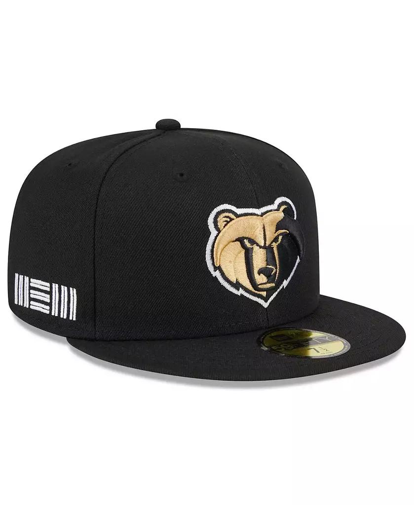 Schwarze Memphis Grizzlies 2023/24 City Edition Alternate 59FIFTY Fitted Cap für Herren image 2