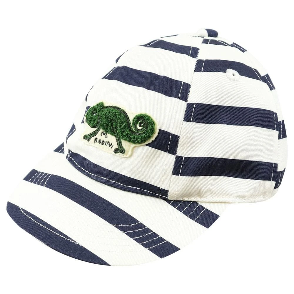 商品Mini Rodini|Blue & White Stripe Chameleon Cap,价格¥93,第1张图片