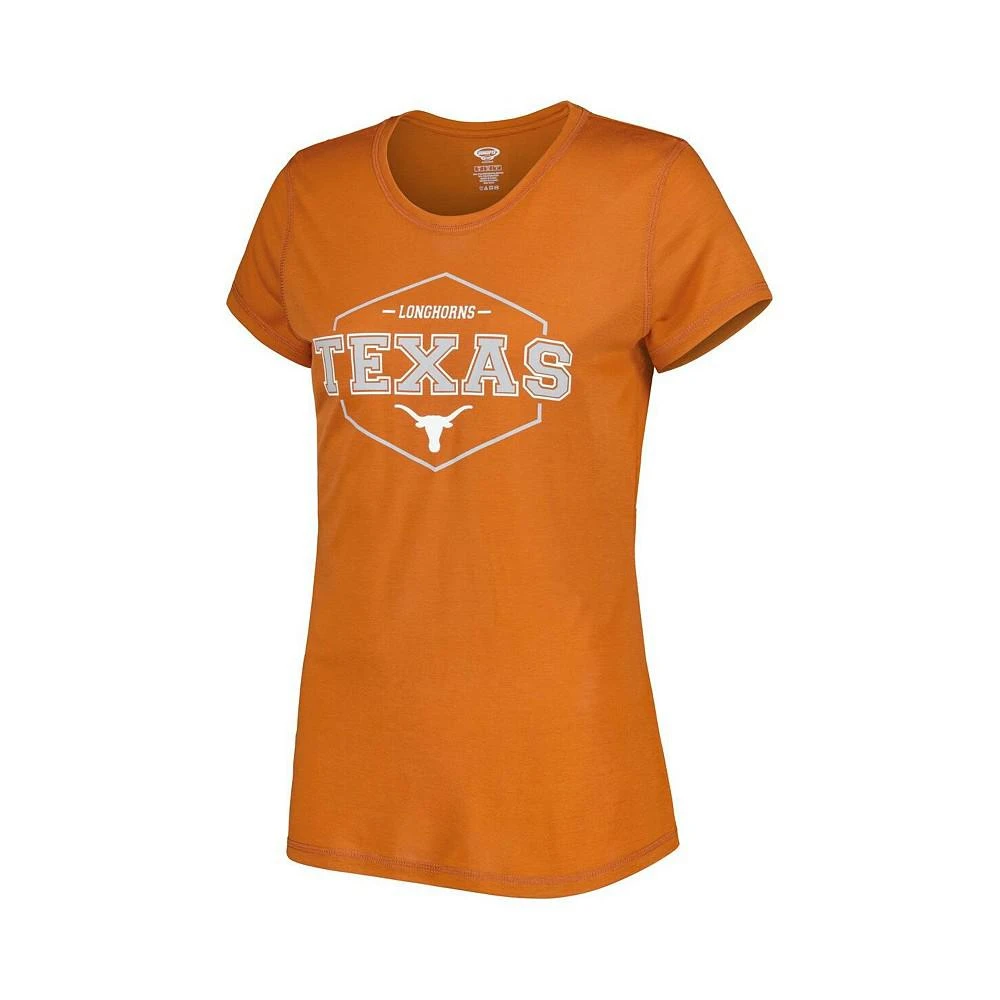 商品Concepts Sport|Women's Texas Orange, White Texas Longhorns Badge T-shirt and Flannel Pants Sleep Set,价格¥411,第2张图片详细描述