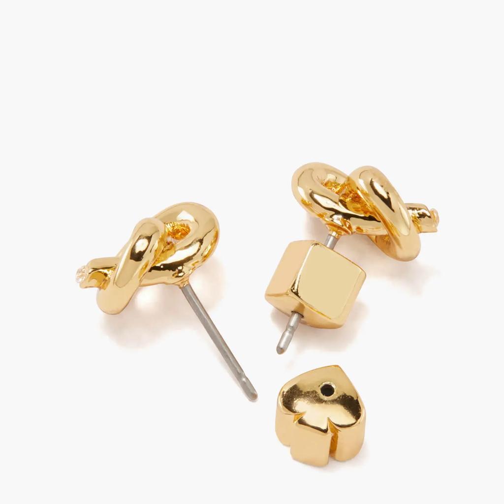 商品Kate Spade|Kate Spade New York Women's Loves Me Knot Studs - Gold,价格¥439,第5张图片详细描述