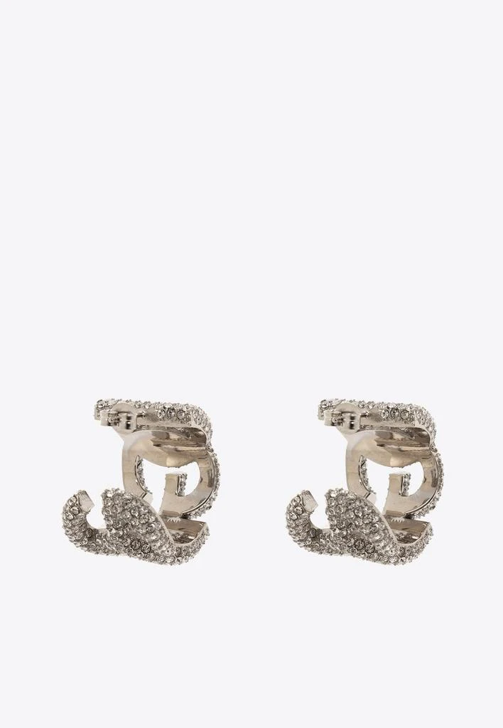 商品Dolce & Gabbana|DG Logo Crystal Embellished Earrings,价格¥9977,第3张图片详细描述