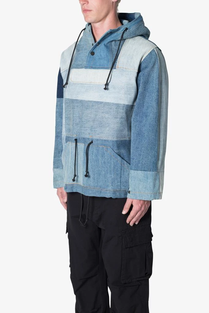 商品MNML|Patchwork Denim Pullover - Blue,价格¥302,第2张图片详细描述