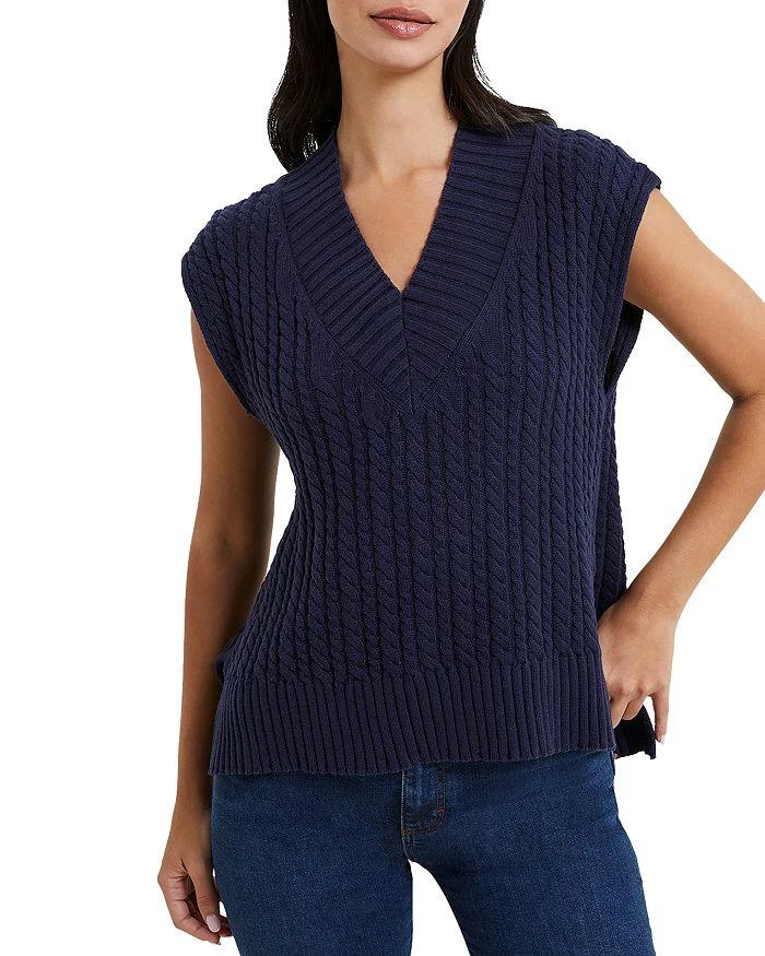 商品French Connection|Mozart V Neck Cap Sleeve Sweater,价格¥220,第3张图片详细描述