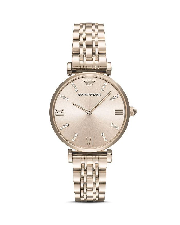 商品Emporio Armani|Women's Two Hand Rose Gold-Tone Stainless Steel Watch, 32 mm,价格¥2558,第1张图片