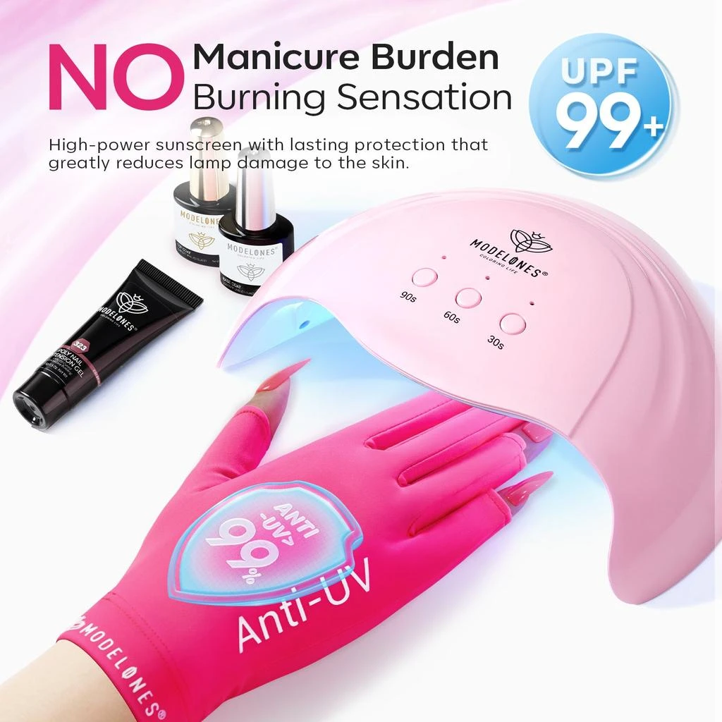 Anti-UV light Glove For Nails  Salon Professional UPF 99+ 商品