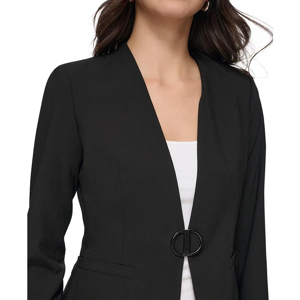 商品DKNY|Petite Collarless Hardware Blazer, Created for Macy's,价格¥312,第4张图片详细描述