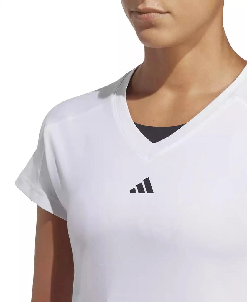 商品Adidas|Women's Training Moisture-Wicking Logo V-Neck T-shirt,价格¥177,第3张图片详细描述