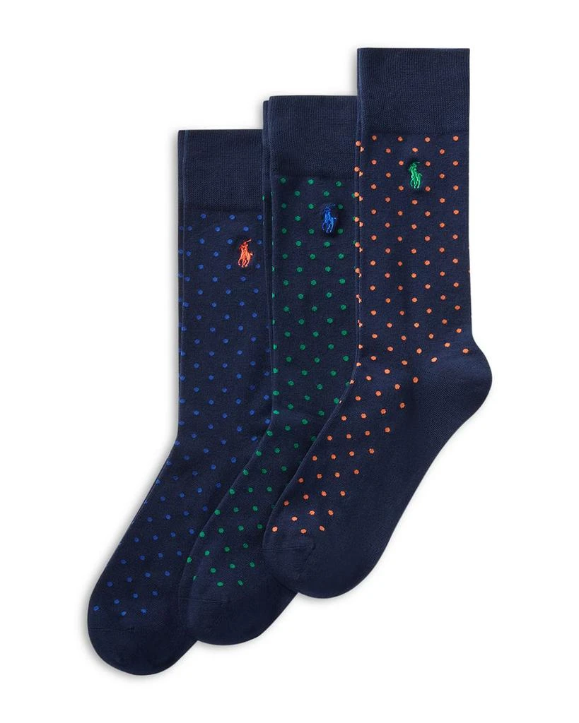 商品Ralph Lauren|Dot Crew Socks, Pack of 3,价格¥179,第1张图片