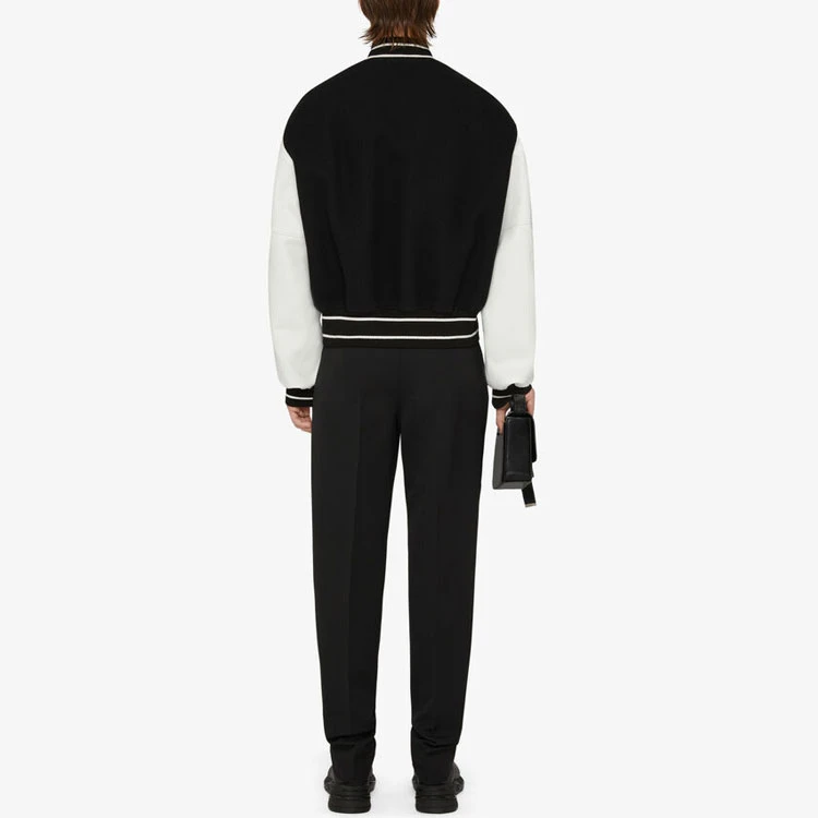 商品[国内直发] Givenchy|GIVENCHY纪梵希 Logo印花飞行员夹克外套 男款 黑色,价格¥11868,第4张图片详细描述