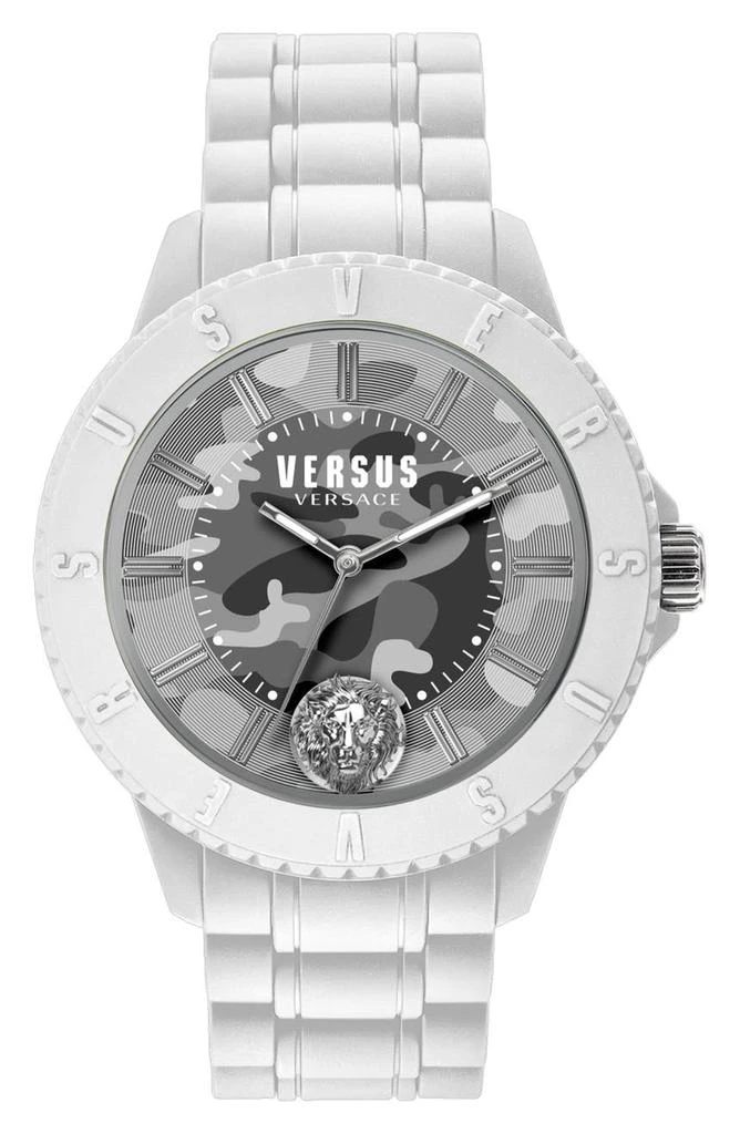 商品Versace|Men's 3-Hand Quartz Silicone Strap Watch, 42mm,价格¥662,第1张图片