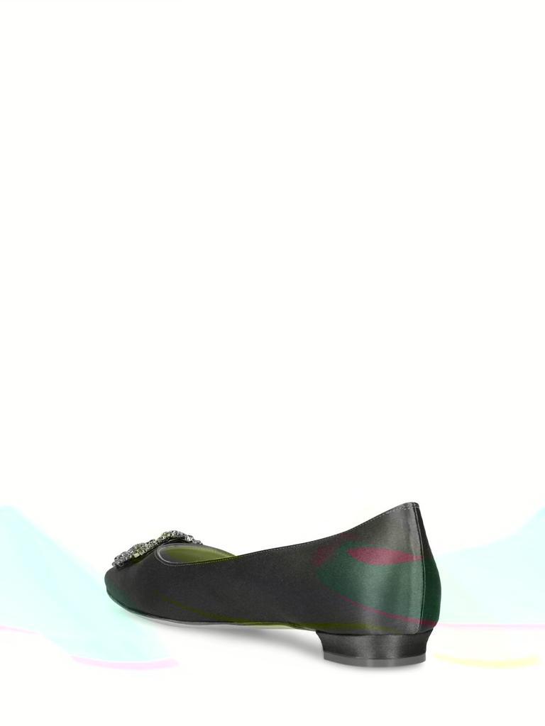 商品Manolo Blahnik|10mm Hangisi Satin Flats,价格¥8807,第3张图片详细描述