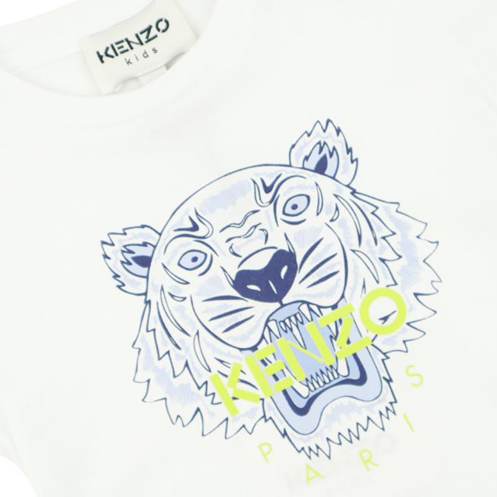 White Baby Boys Tiger Logo T Shirt商品第2张图片规格展示