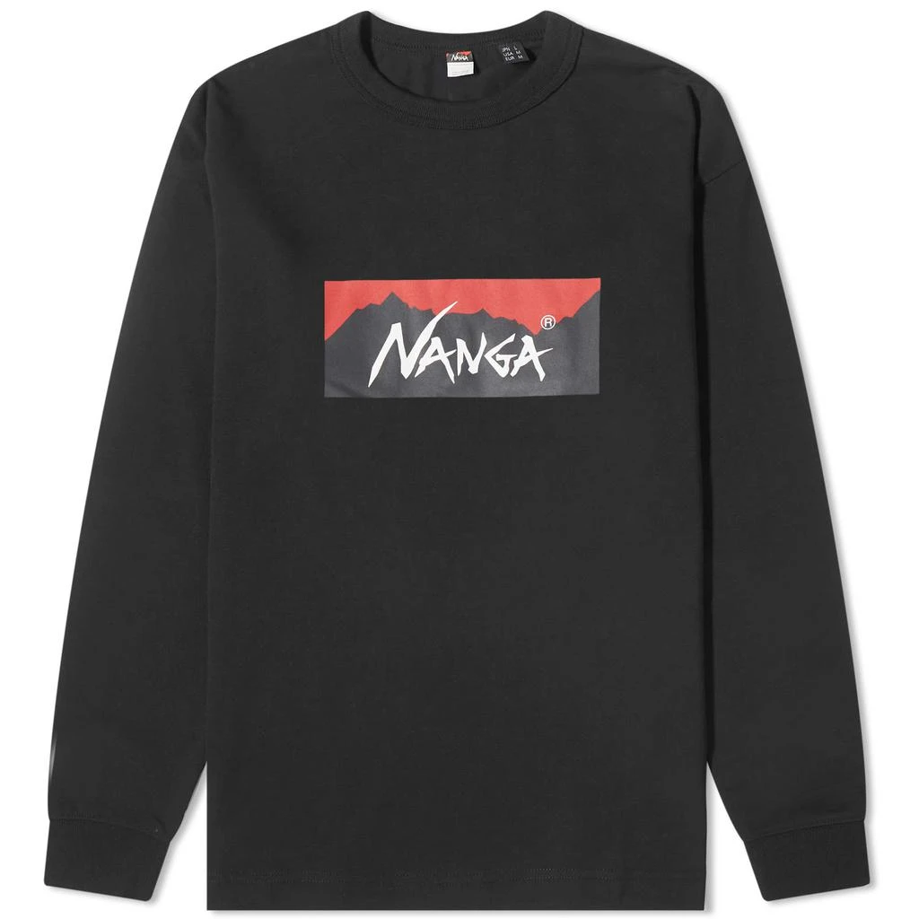 商品NANGA|NANGA Long Sleeve Eco Hybrid Box Logo T-Shirt,价格¥336,第1张图片