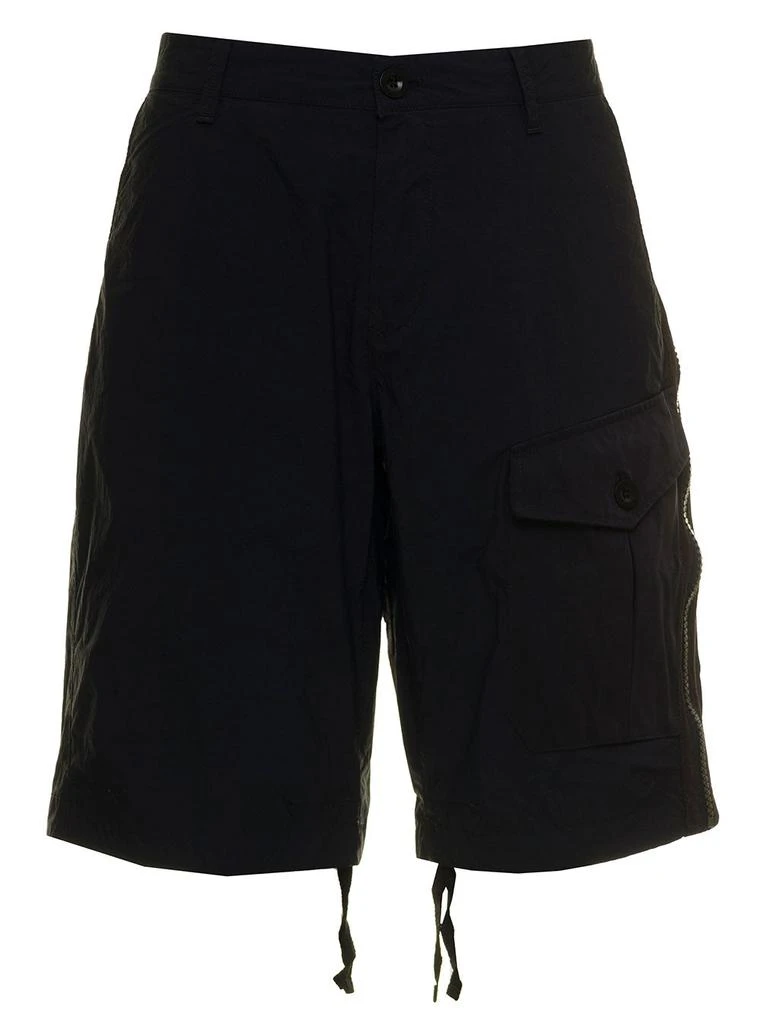 商品Ten C|Ten C Man's Blue Cotton Cargo Bermuda Shorts with Pockets,价格¥1783,第1张图片