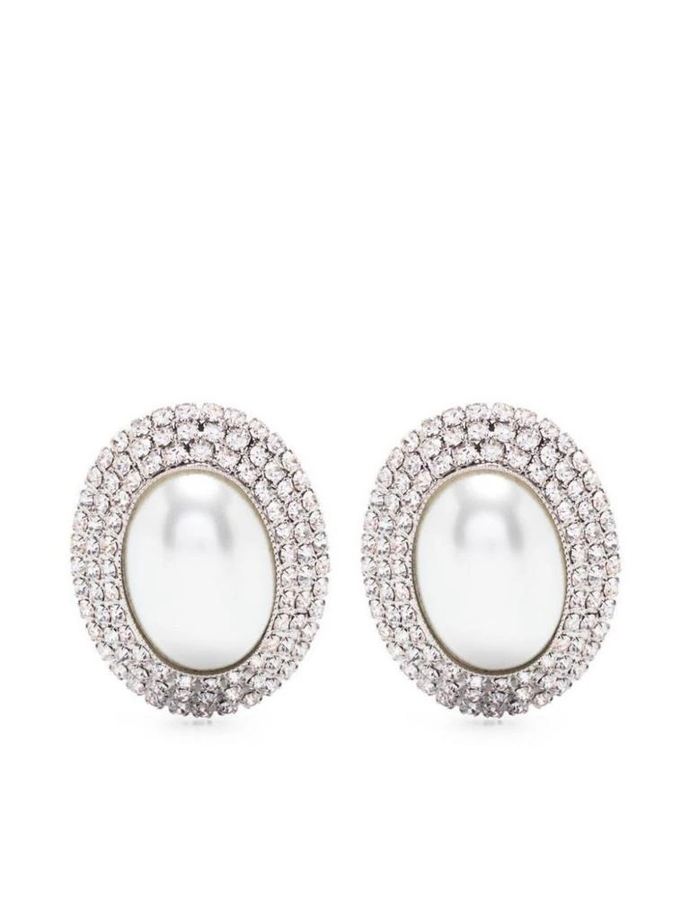 商品Alessandra Rich|ALESSANDRA RICH Oval crystal earrings,价格¥1919,第1张图片