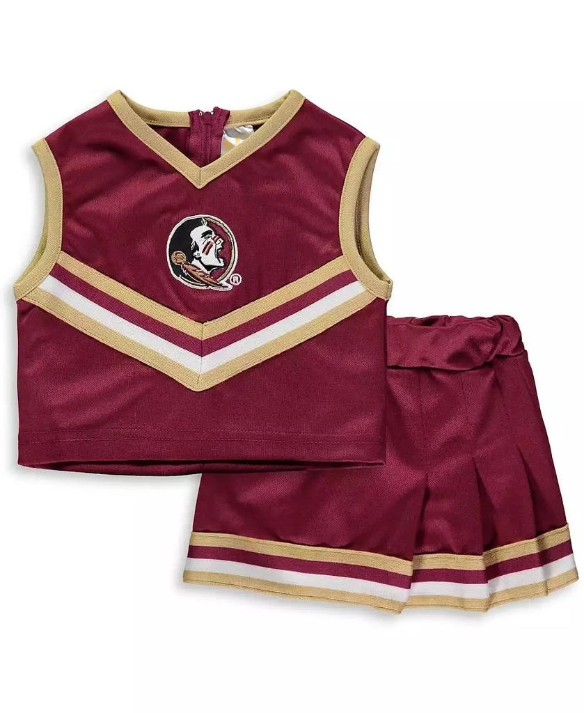 商品Little King Apparel|Girls Toddler Garnet Florida State Seminoles Two-Piece Cheer Set,价格¥300,第1张图片