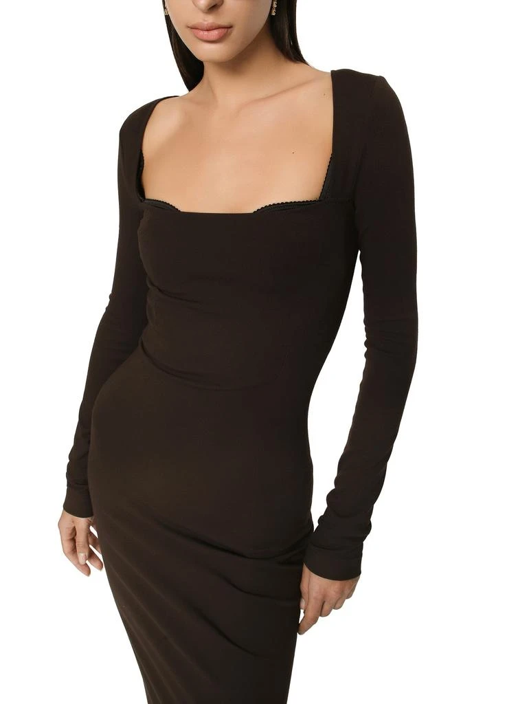 商品Dolce & Gabbana|技术面料平纹针织中长连衣裙,价格¥14880,第4张图片��详细描述