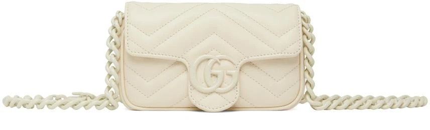商品Gucci|灰白色 GG Marmont 腰包,价格¥14642,第1张图片