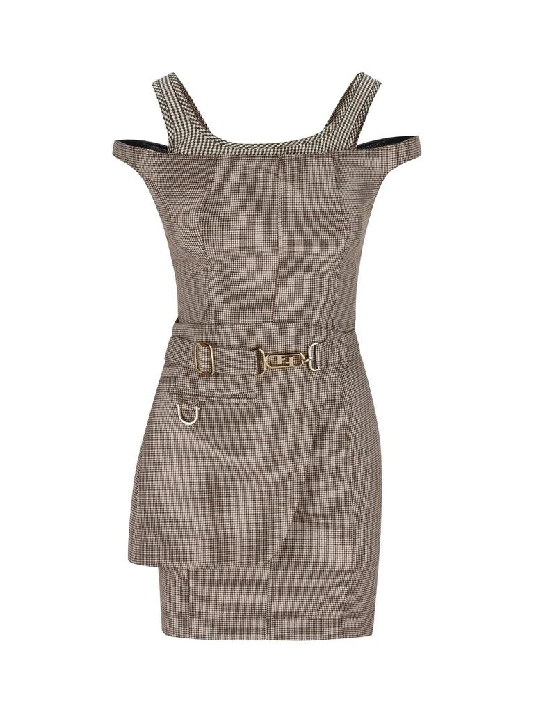 商品Fendi|Fendi Houndstooth Cold-Shoulder Dress,价格¥8909,第1张图片