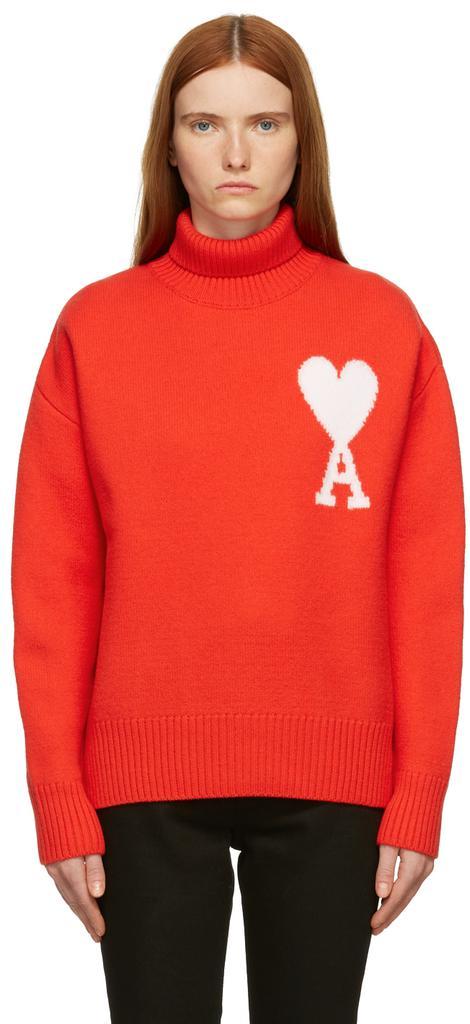 商品AMI|Orange Ami De Cœur Turtleneck,价格¥3957,第1张图片