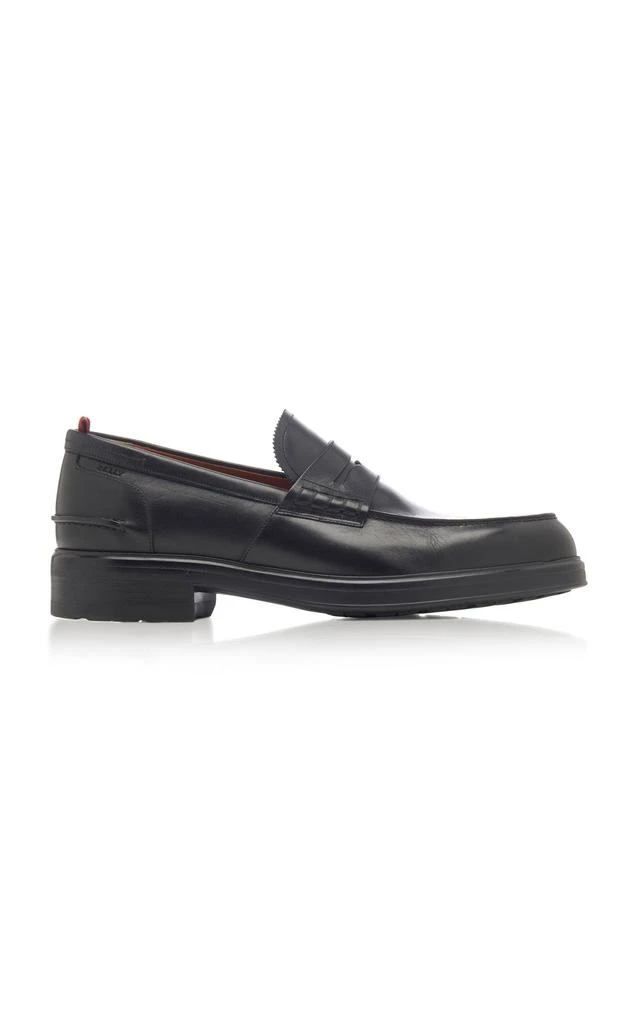 商品Bally|NEW Bally Mody Mens Black Brushed Bull Leather Loafers,价格¥1474,第2张图片详细描述