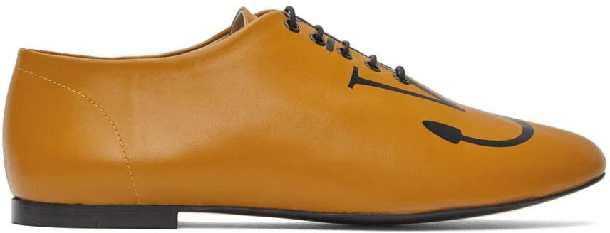 商品JW Anderson|Brown Logo Ballerina Oxfords,价格¥974,第1张图片