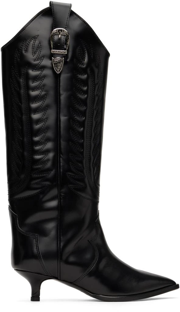 商品Toga Pulla|Black Western Tall Boots,价格¥1791,第1张图片