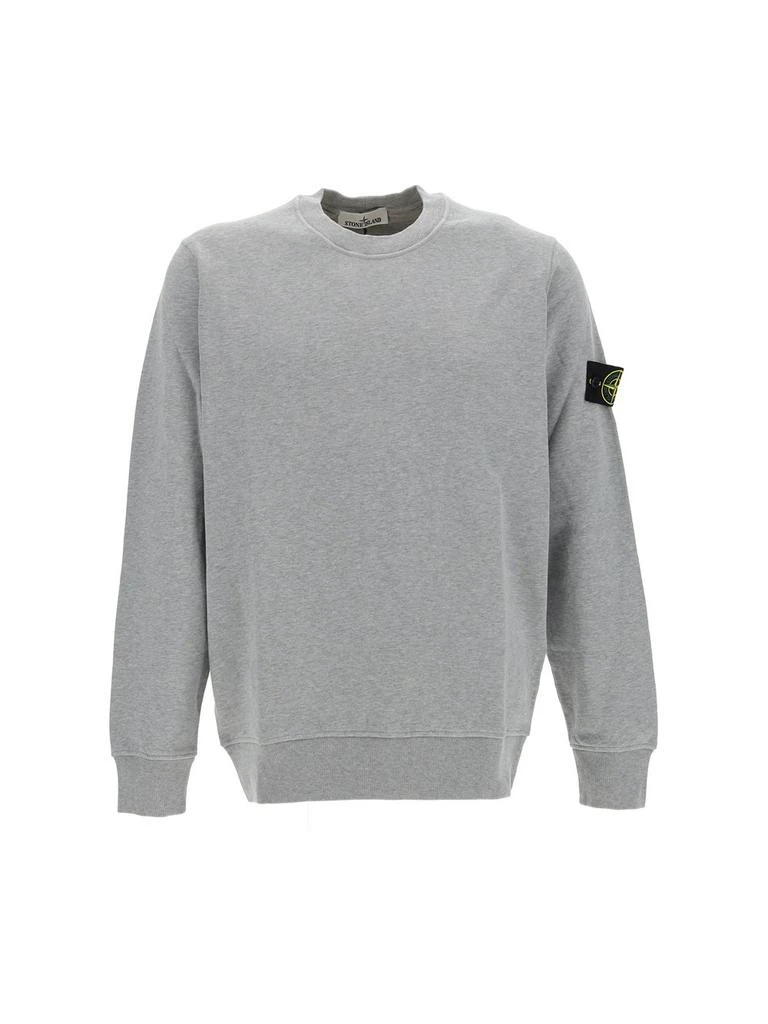 商品Stone Island|Stone Island Logo Patch Crewneck Sweatshirt,价格¥2981,第1张图片