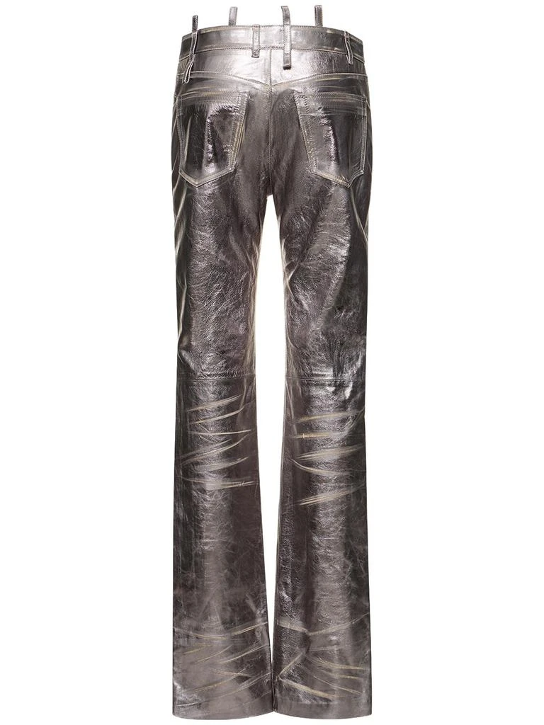 商品The Attico|Destroyed Mirror Leather Straight Pants,价格¥16143,第4张图片详细描述