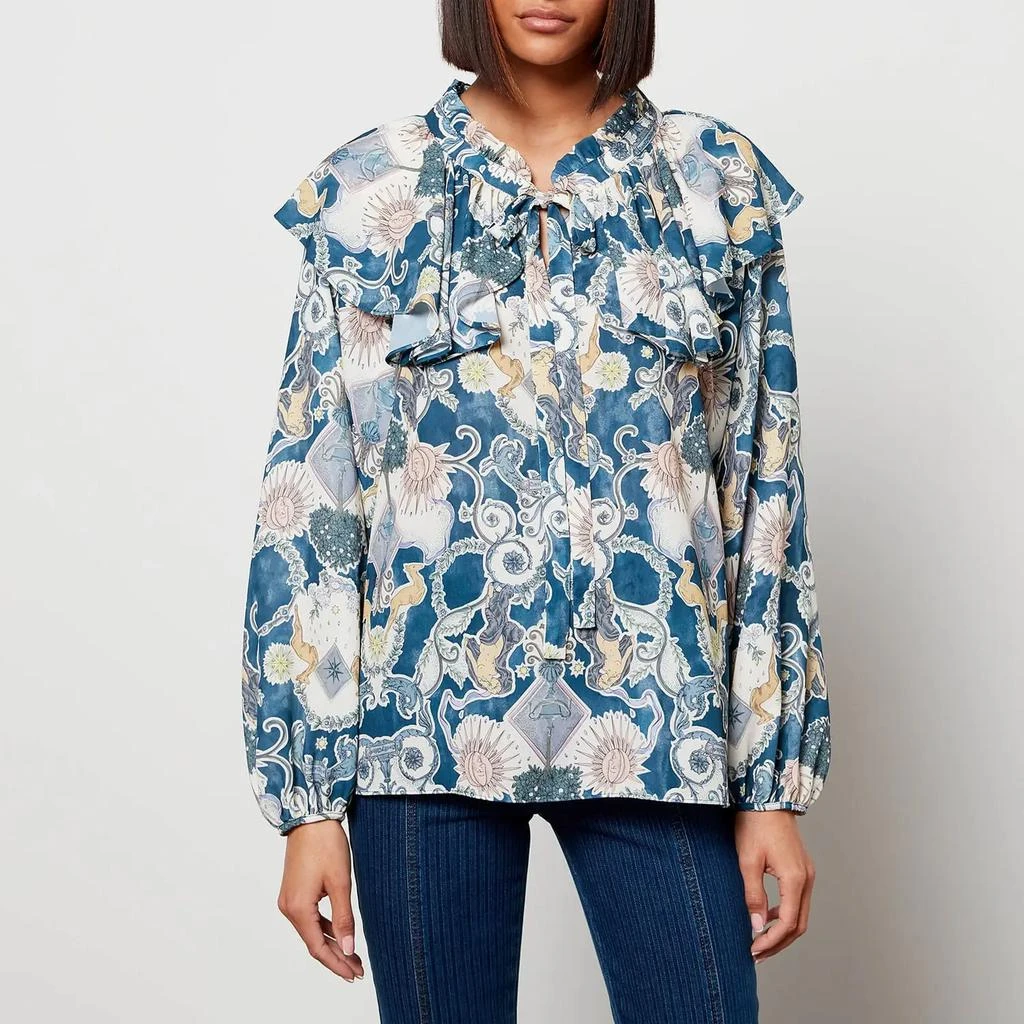 商品See by Chloé|See By Chloe Women's Lovers Print Blouse - Multicolor Blue,价格¥470,第1张图片