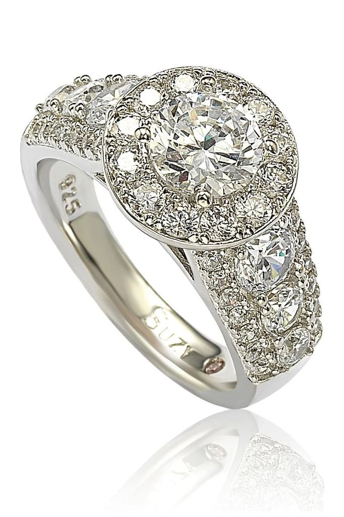 商品Suzy Levian|Sterling Silver White CZ Engagement Ring,价格¥1128,第3张图片详细描述