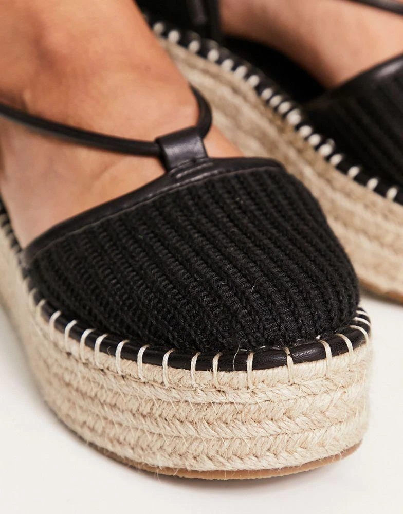 商品ASOS|ASOS DESIGN Wide Fit Juggle platform espadrille in black,价格¥249,第2张图片详细描述