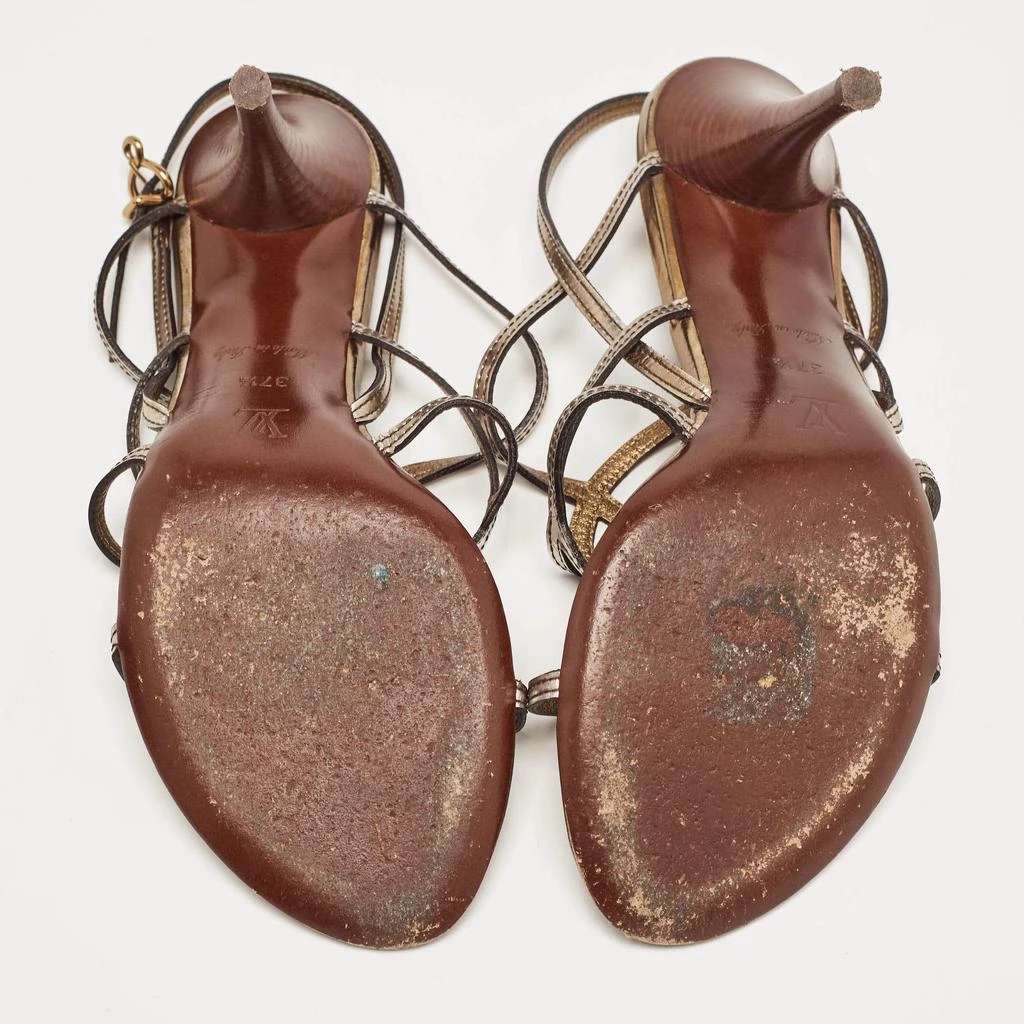 Louis Vuitton Metallic Leather Strappy Sandals Size 37.5 商品