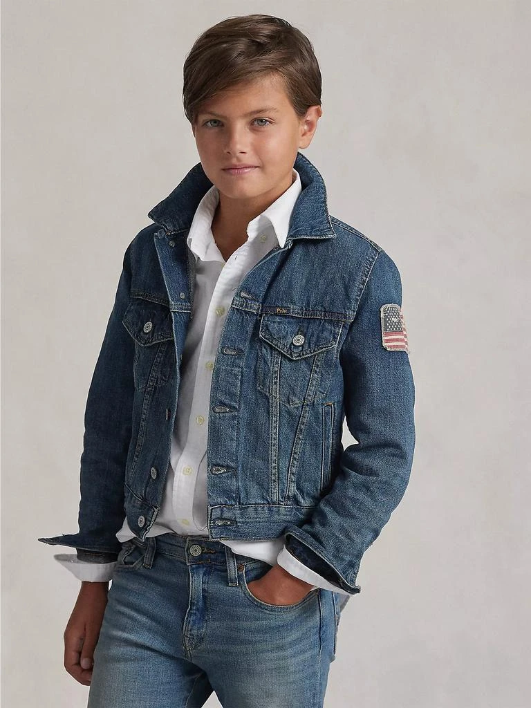 商品Ralph Lauren|Little Boy's & Boy's Trucker Denim Jacket,价格¥671,第3张图片详细描述